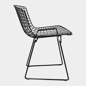 Silla de alambre metálico naranja, sillón cantilever moderno de mediados de siglo para sala de estar, comedor al aire libre, muebles de apartamento - Product Image 6