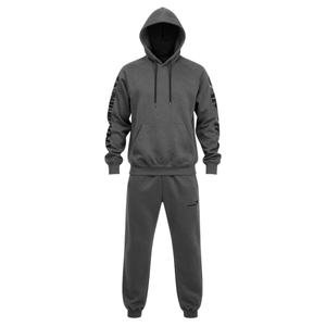 Ensemble streetwear homme personnalisé haut de gamme : cagoule, sweat à capuche et pantalon en coton épais imprimé graphique – Style urbain - Product Image 1