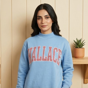 Sweat-shirt personnalisé de haute qualité avec appliqué en twill |   Pull en molleton 400 GSM à col montant pour sororité |   Fabrication en gros de produits grecs universitaires - Product Image 3