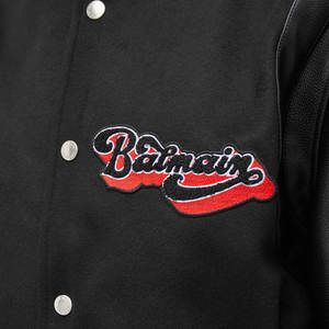 Custom Embroidered Men's Varsity <b>Jacket</b> PU Leather Sleeve Wool Bomber <b>Jacket</b> Vintage Streetwear <b>Patchwork</b> Letterman <b>Jacket</b> - Product Image 5