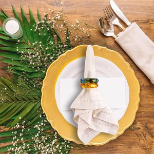 Modern Acrylic Napkin <b>Rings</b> Circle Shape 4.5cm Durable Table Decor Party Use - Product Image 2