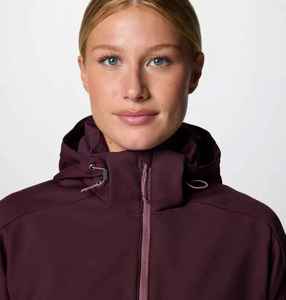 Chaqueta de Forro Polar con Capucha para Mujer, Cierre de Cremallera, Resistente al Viento, para Otoño, Color Sólido, Material de Poliéster, Chaqueta Softshell - Product Image 6