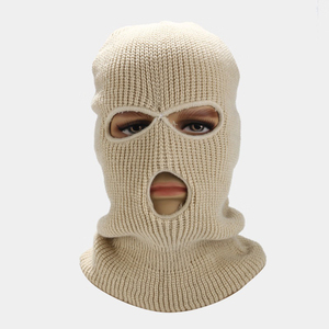 Vente en gros de masques balaclava en acrylique personnalisés pour l'hiver, style hip-hop, 3 trous, coupe-vent, pour le ski, les sports et la plage - Product Image 2