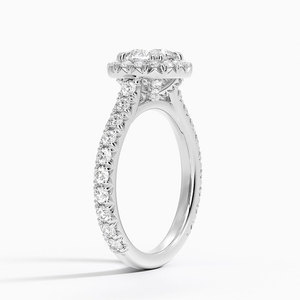 Anillo BOJ 0127 con Corte Cojín, Plata 925, Anillo Solitario de Diamante con Engaste Francés de Lujo, 2ct, Color D, VVS1, Moissanita, Certificado GRA - Product Image 2