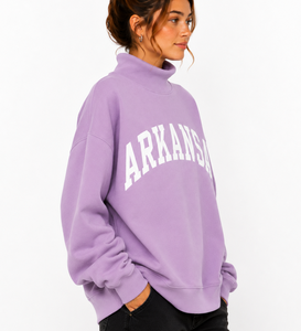 Wholesale Custom Heavyweight Unisex Mock Neck Sweatshirt Custom Embroidery Logo 100%Cotton Fleeced Oversized Winter Wear - Product Image 5