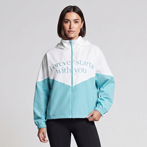 Veste de pluie imperméable pour femme à manches longues avec fermeture éclair, coupe-vent à capuche, idéale pour l'extérieur en été - Product Image 1