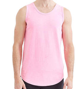 Débardeur Homme Personnalisé en Coton de Haute Qualité, Sans Manches, Coupe Musclée, Rose Uni, Idéal pour l'Entraînement Estival – Vente en Gros - Product Image 3