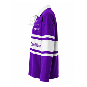 Camiseta de Rugby de la Hermandad NCNW para Mujer, con Cuello, Paneles de Color en Bloques, Polo Universitario de Rugby, Top Deportivo con Letras Griegas Bordadas - Product Image 3