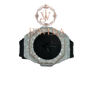 Premium Quality Iced Out Moissanite Rubber Diamond <b>Watch</b> <b>for</b> Street Fashion Gifting and Parties Available <b>for</b> Export Price - Product Image 3