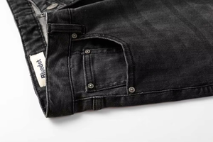 Jean slim gris pour homme, style rétro streetwear, avec poches latérales, délavé, prix bas, vente en gros, modèle polyvalent, équipe bleue - Product Image 3