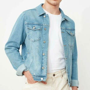 Chaqueta de Mezclilla Transpirable para Hombre, Nueva Moda de Invierno, 100% Algodón, Estilo Casual, Logotipo Frontal, Estilo Único, Opciones Personalizadas para Venta en Línea - Product Image 1