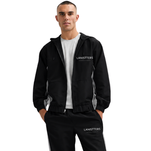 Men Full <b>Zip</b> <b>Hooded</b> Tracksuit Set Straight Leg Trousers Relaxed Fit Casual Sports Two Piece Lounge Outfit with Side Pockets - Product Image 3