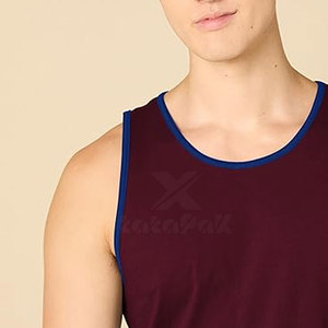 Débardeur décontracté pour homme fabriqué au Pakistan, de haute qualité, séchage rapide, léger, respirant, tricoté en tissu 100% coton, personnalisable pour la salle de sport - Product Image 4