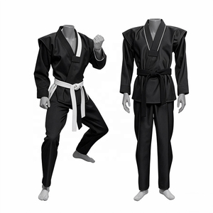 Uniforme de Taekwondo para Niños, 100% Algodón, Cinturón Blanco y Negro, Ajuste Regular, Conjunto de Ropa de Artes Marciales para Niños - Product Image 2