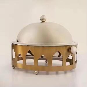 Luxury Gold Dome Chafing Dish Stainless Steel <b>Buffet</b> <b>Warmer</b> Birdcage Design Stand Hotel Restaurant Catering Food Serving Pot - Product Image 6