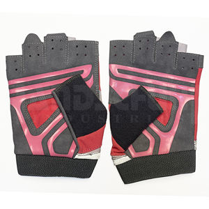 Gants de musculation professionnels rouges et noirs avec rembourrage amélioré de la paume |   Poignée antidérapante de qualité supérieure pour un équipement de musculation ultime - Product Image 2