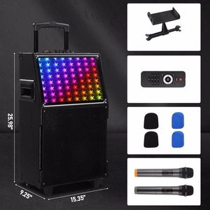 Altoparlanti portatili da 12 pollici 60W con luce a spettro LED e Design per asta di controllo remoto Bluetooth - Product Image 3