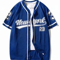 Maillot de baseball personnalisé tendance pour homme, tricoté, col rond, impression par sublimation, uniforme sportif
