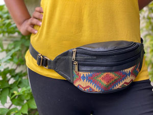 Jacquard Kilim <b>Leather</b> Hip Pocket <b>Belt</b> Fanny Pack Stylish <b>Leather</b> <b>Belts</b> Multi Uses <b>Pouch</b> <b>Belts</b> - Product Image 5