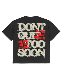 T-shirt surdimensionné personnalisé pour homme, noir, manches courtes, streetwear, imprimé graphique, logo au dos, jersey de coton, col rond, coupe classique - Product Image 6