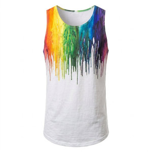 เสื้อกล้ามพิมพ์ลายกราฟิกแบบซับลิเมชั่นสำหรับผู้ชาย สไตล์ลำลองแนวสตรีทแวร์ ขายส่งจำนวนมาก รับออกแบบลายเสื้อกล้ามตามสั่ง - Product Image 3