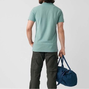 Polo à manches courtes pour homme, couleur unie, coton piqué, tricoté, décontracté, respirant, coupe classique - Product Image 3