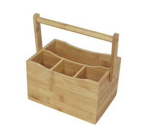 Premium Wooden Flatware Service <b>Caddy</b> with Refined Structure for Hospitality Displays - Product Image 1