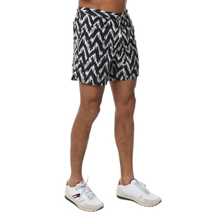 กางเกงขาสั้นตาข่ายพิมพ์ลายแบบกำหนดเองสำหรับผู้ชาย เอวยางยืด ระบายอากาศได้ดี มีกระเป๋า - Product Image 4