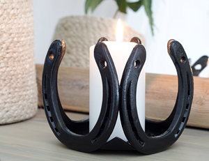 Candelabro de Metal Negro con Forma de Herradura, Decorativo para Mesa, Portavelas de Pilar, Centro de Mesa Rústico para Decoración del Hogar - Product Image 6