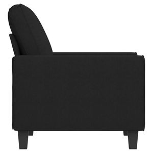 Fauteuil simple noir 100% polyester avec structure en métal et rembourrage en textilène et mousse pour salon - Product Image 4