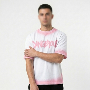 Camiseta de Alta Gama para Hombre, Estilo Urbano, con Estampado de Grafiti Personalizado, Tela de Alta Densidad, Fábrica de Ropa de Marca Privada - Product Image 5