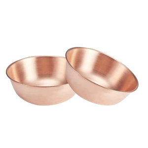 Tazón Tradicional de Cobre Puro de Doble Capa, Utensilios de Cocina de Cobre Grueso Hechos a Mano, Tazón para Servir Cereales y Arroz - Product Image 1