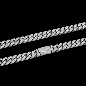 Excepcional Cadena Cubana de Moissanita Chapada en Oro Rosa de 18K, Estilo Hip Hop con Micro Pavé Completo, Unisex, para Uso Diario - Product Image 4
