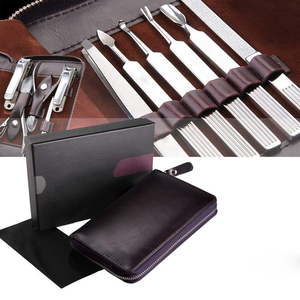 Professional Stainless Steel Manicure & Pedicure Set with 11 Pieces Nail Clipper Luxurious Gift <b>Box</b> for Men - Product Image 3