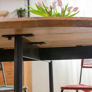 Mesa de comedor redonda de madera de mango Vandana Nimbus Zentrix - Product Image 4