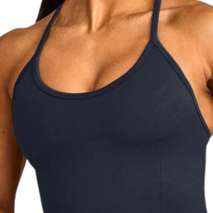 Custom Sportswear Women <b>Strappy</b> Racer Tank <b>Top</b> Quick Dry Moisture Wicking Stretch Gym Running Yoga Fitness Workout Wear - Product Image 3