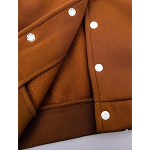 Varsity <b>Jacket</b> <b>Mens</b> Orange <b>White</b> Sleeve Embroidered Letter V Front Button Closure Preppy Style Baseball Softball Varsity <b>Jackets</b> - Product Image 5