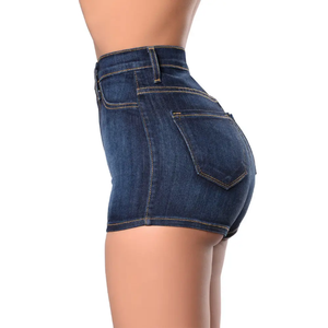 Shorts de mezclilla de moda para mujer, de cintura alta, súper desgastados, shorts de mezclilla para mujer, lavado a la piedra personalizado, alta calidad - Product Image 2