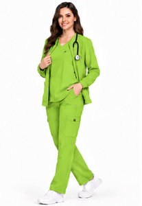 Ensemble de 3 uniformes médicaux respirants et extensibles pour infirmières, médecins, équipes de pharmacie, d'hôpital et chirurgicales, unisexe, hommes - Product Image 4