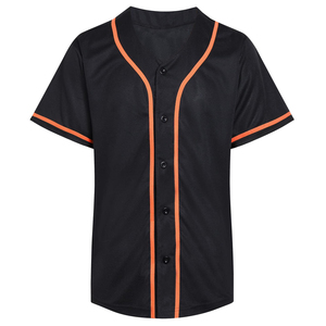 Camiseta de béisbol de fabricación original con tela transpirable, diseño OEM personalizado y exclusivo con botones frontales completos. - Product Image 1