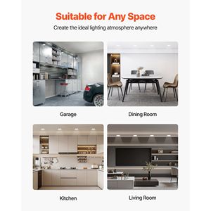 Confezione da 12 Faretti LED da Incasso a Soffitto da 6 Pollici, Senza Cornice, con Selettore 5CCT (2700K/3000K/3500K/4000K/5000K) - Product Image 6