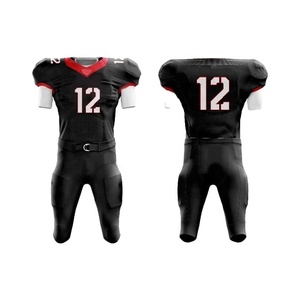 Nouvel arrivage 2022 : Ensemble uniforme de football américain avec maillot et pantalon imprimés du logo du club et motif numéroté - Product Image 2