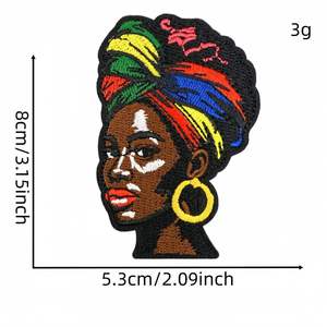 Wholesale Custom Embroidery Patches Iron On Music Graphic Patch 3D Embroidered Fabric Badge for Hats Bags <b>Jackets</b> DIY Clothing - Product Image 2