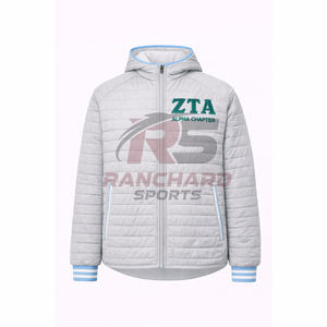 Chaqueta Acolchada Personalizada para Fraternidad, Chaqueta Ligera y Cálida con Letras Griegas, Fabricante OEM, Personalización de Fraternidades Griegas - Product Image 1