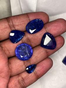 แทนซาไนต์คุณภาพสูงธรรมชาติ รูปหัวใจและรูปลูกแพร์ เจียระไนเหลี่ยมเพชรพลอย พร้อมประกายรุ้ง ขนาด 5-30 กะรัต สำหรับทำเครื่องประดับ - Product Image 2