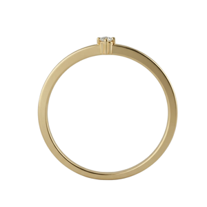 Anillo Solitario de Moissanita para Mujer, Corte Redondo, Chapado en Oro Amarillo de 18k, Joyería de Boda - Product Image 4