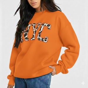 Novedad de Otoño, Sudadera de Cuello Alto para Mujer, Color Sólido, Bordado Frontal, Impresión Personalizada OEM, Ligera y de Secado Rápido - Product Image 1