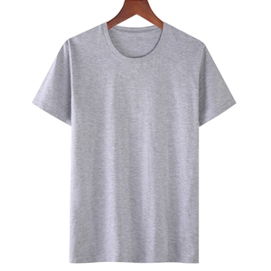 Men's Light <b>Green</b> Cotton T-Shirt Short Sleeve O-Neck Casual Solid Color Regular Fit Breathable Jersey Knitted - Product Image 5