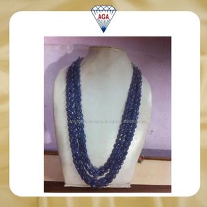 Perles de Tanzanite Naturelle Ovales Lisses pour Collier, Vente en Gros de Perles de Tanzanite Bleue pour la Fabrication de Bijoux, Qualité Supérieure - Product Image 2
