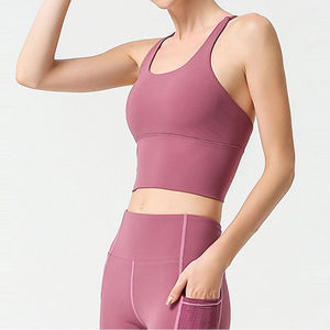 Ensemble de yoga 2 pièces pour femme, motif uni, séchage rapide, respirant, nouveau design élégant, décontracté, pour fitness et sport - Product Image 5